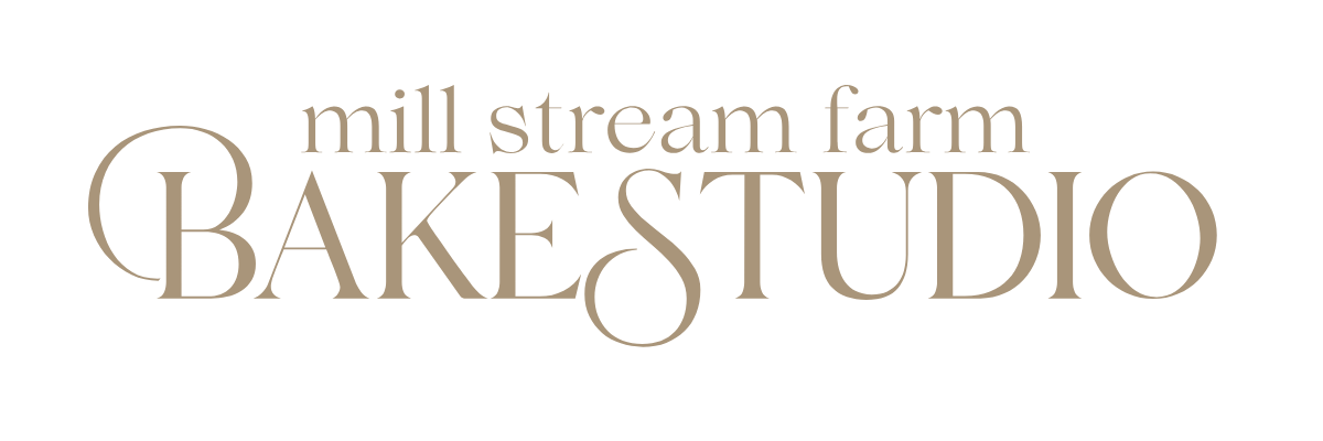 Mill Stream Farm Bake Studio Logo in Gold